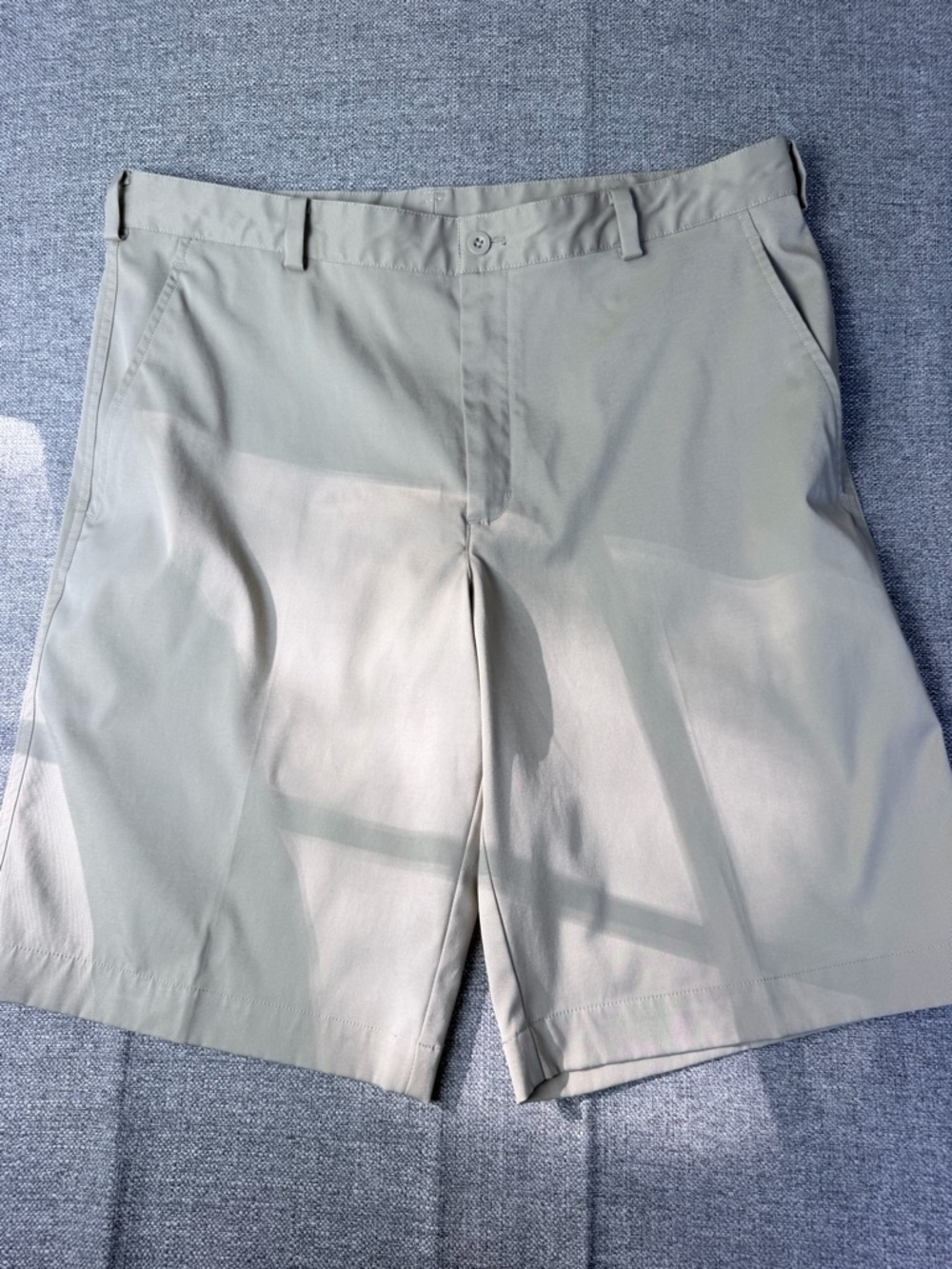 Nike Men's Light Khaki Flat-Front Performance Shorts